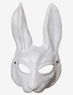 White Leather Rabbit | venetian mask for sale Theatre Acting, Macrame Lace, White Rabbits, Venetian Masks, Venetian Mask, Leather Mask, Alice In Wonderland Party, Leather Artisan, Swarovski Stones