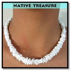 "This Native Treasure Puka Shell Necklace is Beautifully Handcrafted by our own Traditional Island Artisans using 9-12mm Hand-Selected Class 'A' Quality White Rose Clam Shells. Select your size for Bracelet or Anklet, up to a 30\" inch long Necklace, priced accordingly. Perfect for men, women, boys, girls, teens, and kids. 'Good Karma' Shells Indigenous to the Powder White Beaches of the Philippines. Perfect to take that Tropical Feeling with You! Truly Native Treasure! Features Crystal Clear Be Vsco Jewelry, 90s Jewelry, Tropical Jewelry, Puka Shell Necklace, Surfer Necklace, Puka Shell, Vsco Girl, Shell Necklace, Shell Necklaces