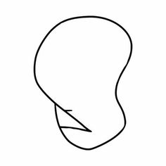 a line drawing of a head with an arrow pointing to the left and right side