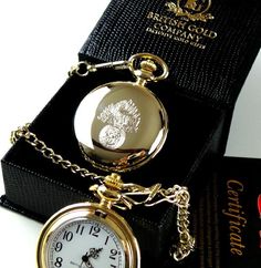 A British Gold Company official branded production complete with signed / dated certificate enclosed within a gold-lined envelope.Housed within a luxurious display / presentation case sealed and ribbon-wrapped.THE ROYAL REGIMENT OF FUSILIERS  - Full Hunter    24k Gold Plated Pocket WatchThis beautiful Pocket Watch has been plated in pure gold and is accompanied by a signed and dated certificate enclosed within a gold-lined envelope.The front of the case features highly decorative crest skilfully Military Gift, Gold Certificate, Gold Pocket Watch, Music Boxes, Pocket Watch Chain, Military Gifts, Gold Cufflinks, Gold Gifts, 21st Gifts