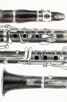 three flutes are shown in this drawing