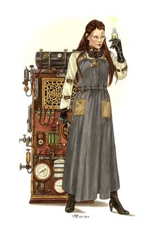 Scientist by MiaSteingraeber Steam Punk Doctor, Space 1889, Jazz Cat, Women Scientists, 다크 판타지, Fantasy Inspiration