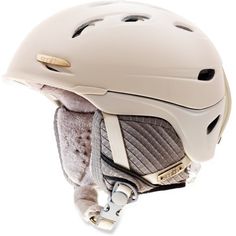 a white helmet is shown on a white background