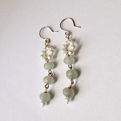 Do you have your Bridgerton season 3 outfit ready yet? These pearl and Aventurine drop earrings would be a perfect addition! Available with the ear wire pictured or as a dangle addition. Choose an O or 8 for easy addition to the spiral earrings or the S for hooking onto hoop earrings. Elegant Aventurine Dangle Earrings, Elegant Jade Beaded Round Earrings, Elegant Jade Beaded Earrings With Round Beads, Elegant Jade Beaded Earrings, Elegant Beaded Jade Earrings, Elegant Round Beaded Earrings With Faceted Beads, Bridgerton Season 3, The Spiral, Spiral Earrings