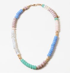 16” + extender Pop Of Color, Semi Precious Stones, Santorini, Semi Precious Gemstones, Gemstone Necklace, Semiprecious Stones, Precious Stones, Seed Beads, Semi Precious