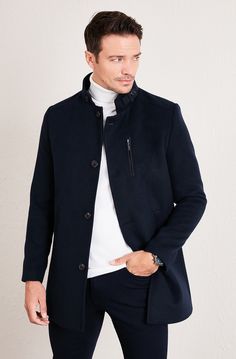 Buratti Klasisks mētelis - navy blue Classic Coat, Classic Coats, Rocker, Navy Blue, Navy, Blue, Quick Saves