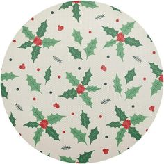 a white background with holly and berries on it