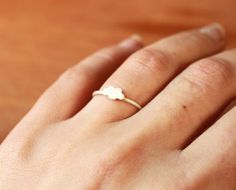 Tiny Cumulus Cloud Ring -Sterling Silver Cloud Ring, Cumulus Clouds, All That Glitters, Nature Jewelry, Ring Sterling Silver, Stackable Rings, Sterling Ring, Ring Gift, Sterling Silver Rings