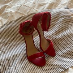 Rayane Heels With Buckle, Never Worn Red Heels For Spring Date Night, Red Heels For Date Night In Spring, Red High Heel Heels For Date Night, Red High Heels For Date Night, Heels Red, No 6, Red Heels, Shoes Women Heels, Shoes Heels