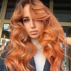 This look by @energy.hair (on Instagram) is glistening with golden-red tones that shimmer and shine, and we can’t get enough of it!​ Hair lovers, keep your colored hair healthy and shiny with Wella Ultimate Repair. Tap to shop the range now. Amber Hair Colors, Burgundy Hair Dye, Copper Blonde Hair Color, Peach Hair Colors, Copper Blonde Hair, Hair Color Images, Amber Hair, Natural Red Hair