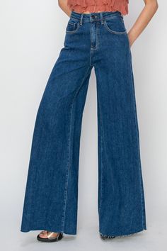 High rise palazzo jeans offer a unique and fashion-forward take on denim with their wide-legged silhouette and high-waisted fit. These jeans provide a modern twist on the classic palazzo pants style, combining comfort and elegance for a versatile wardrobe piece. The high rise waistline accentuates the waist and elongates the legs, creating a flattering and elongated look. Perfect for creating a chic and sophisticated outfit, these jeans can be styled with a variety of tops for different occasions. Whether dressed up with heels or worn casually with sneakers, high rise palazzo jeans are a stylish and versatile choice for adding a statement to your ensemble. Elevate your denim game with the high rise palazzo jeans to showcase your fashion-forward style and unique flair. Features: Raw Hem, Po Jeans Palazzo, Palazzo Jeans, Pants Style, Baywatch, Waist Jeans, Palazzo Pants, High Jeans, High Waist Jeans, Fashion Pants