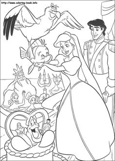 the princess and the frog coloring page for kids to color in with their favorite characters