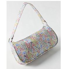 Nwot Floral Cloth Shoulder Bag From Urban Outfitters. Has Lining And Inside Zipper Pocket With Silver Metal Detailing. Spring Baguette Tote Bag With Removable Pouch, Spring Baguette Tote Bag For Daily Use, Multicolor Bags For Day Out In Spring, Urban Outfitters Everyday Shoulder Bag With Adjustable Strap, Urban Outfitters Shoulder Bag With Adjustable Strap, Urban Outfitters Shoulder Bag With Adjustable Strap For Everyday, Urban Outfitters Travel Bags For Summer, Urban Outfitters Summer Travel Bags, Retro Satchel Shoulder Bag For Spring