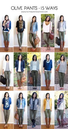 Green Pants Outfit, Hiking Tattoo, Mode Tips, Olive Pants, Look Jean, Teaching Outfits, Olive Green Pants, Moda Jeans, Mode Casual