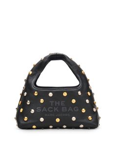 Marc Jacobs The Glam Studs Leather Mini Sack Bag Fall Trends Outfits, Sack Bag, Marc Jacobs Bag, Dolce E Gabbana, Studded Leather, Open Top, Handle Bag, Leather Mini, Black Handbags