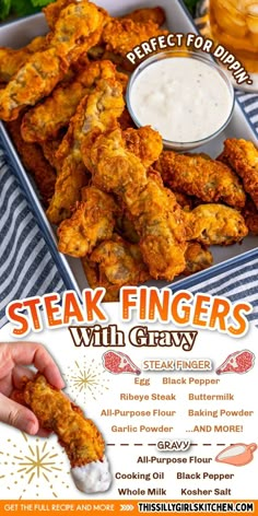 Chicken Fried Steak Fingers Chicken Fried Steaks, Chicken Fried Steak Recipe Easy, Chicken Fried Steak Fingers Recipe, Easy White Gravy, Steak Fingers Recipe, Deep Fried Steak, Chicken Fried Steak Fingers, Fried Steak Fingers, Steak Fries Recipe