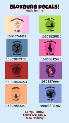 an info sheet with different colors and numbers for each type of item in the image