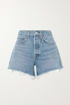 Parker distressed denim shorts Long Denim Shorts Outfit, Long Denim Shorts, Denim Shorts Outfit, High Waisted Denim Shorts, Nashville Outfits, Distressed Denim Shorts, Short En Jean, Light Denim, Jeans Shorts