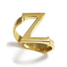 Wherever you go, wear your beautiful initial gold plated ring with your loved one letter or even your own.  #jonjonjewel #initialring #letterring Gold Monogram Initial Open Ring, Gold Monogram Open Initial Ring, Initial Ring Gold, Personalized Gold Rings, Z Ring, Alphabet Ring, Ring Initial, Gold Initial Ring, Ring Name