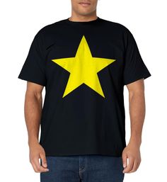 PRICES MAY VARY. Big Yellow Star Shirt printed on Black, Blue, Red, Green, and Orange T-shirts. Yellow star t-shirt great for groups, family, and team uniform. Lightweight, Classic fit, Double-needle sleeve and bottom hem Cotton T-shirt With Star Patch, Cotton Crew Neck T-shirt With Star Patch, Cheap Fun Yellow T-shirt, Cheap Fitted Star Print T-shirt, Black Crew Neck T-shirt With Star Patch, Cotton T-shirt With Star Patch And Short Sleeves, Cotton T-shirt With Star Logo, Red Cotton T-shirt With Star Print, Cotton Short Sleeve T-shirt With Star Logo