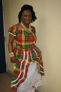 Dominica 🇩🇲 creole traditional dress Dominica Creole Wear, Caribbean Dress, Black Diaspora, Cultural Wear, National Dress, Indian Culture, Bible Quote, African Prints, Traditional Dress