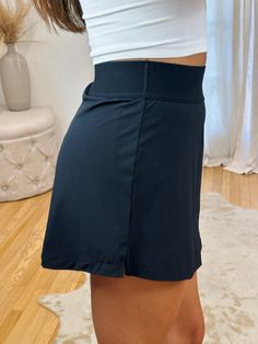 You will loooove this!!! The cutest high quality simple Tennis Skirt. Stretchy and has great compression! High waisted + built in shorts w/ pockets! Not see through! Squat proof. So comfortable. Pair with our For the Girls Top or any Workout Tops! Maclaine is 5'7 wearing a size small. Stretchy and true to size! 88% Nylon 12% Spandex Girls Top, Squat Proof, Tennis Skirt, Girl Top, Workout Tops, Large Black, The Cutest, Tennis, High Waisted