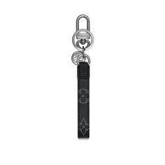 LOUIS VUITTON® - Dragonne Bag Charm & Key Holder - Grey Luxury Bags With Key Leash, Luxury Bags With Key Leash For Everyday Use, Black Rectangular Bag With Key Leash, Louis Vuitton Watches, Louis Vuitton Official Website, My Shopping List, Lv Monogram, Black Accessories, Louis Vuitton Official