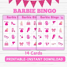 Barbie Bingo Game for Kids or Family- Instant Download Barbie Bingo Free Printable, Barbie Bingo, Barbie Birthday Games, Barbie Party Games, Barbie Birthday Party Games, Bingo Printable Free, Barbie Games, Bingo Games For Kids, Printable Bingo Games