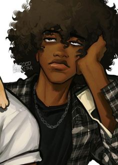 8000wild_star || instagram #artist #tradart #drawing #oc #jellyartstyle #clipstudiopaint Black Person Art Reference, Afro Drawing Male, Black Guys Drawing Reference, Black Male Drawing Sketch, Black Guy Art Cartoon, Stylized Black Character, Afro Punk Art, Delinquent Oc Male, Black Guy Cute