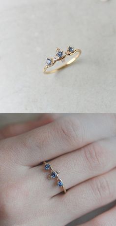 Lovely Crown Ring #jewelry #wedding #rings #engagement #gifts #fashion #cutiegifts Delicate Sapphire Gemstone Ring For Anniversary, Delicate Sapphire Ring For Anniversary, Gift Birthstone Ring With Diamond Accents, Sapphire Ring With Diamond Accents For Proposal, Delicate Round Sapphire Ring For Anniversary, Diamond Birthstone Crystal Ring As Gift, Sapphire Cluster Ring Fine Jewelry For Gift, Sapphire Open Ring Gift, Sapphire Open Ring Birthstone Gift