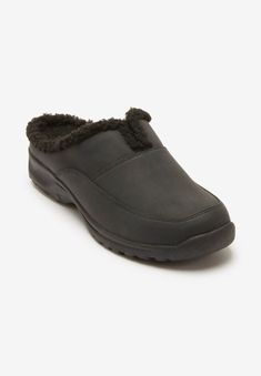 Slide on these super-soft mules for an instant dose of cozy comfort. Padded insoleNubuck-like upperFaux fur trim and liningCenter elastic gore for a Flat Dress Shoes, Slip On Mules, Mule Sandals, Swimsuits For All, Slide On, Leather Shops, Slides Shoes, Boots And Sneakers, Comforters Cozy