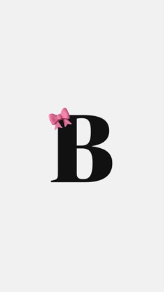 the letter b is made up of two pink bowes on top of each other