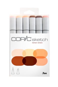 PRICES MAY VARY. This product is a new and improved version of our old model, Copic Sketch 6pc Skintone Set. This set includes a combination of the earth-tone colors E000, E00, E11, E15, E18, E93. This set is specifically curated for drawing portraits, but can also be used for landscapes. 【PREMIUM ALCOHOL-BASED MARKERS MADE IN JAPAN】A fast-drying, transparent alcohol ink will not harm the surface or fibers in the paper allowing it to remain smooth. The ink used is low-odor and non-toxic. Oval barrel designed for comfort. 【REPLACEABLE NIBS】SUPER BRUSH & MEDIUM BROAD: The flexible brush nib is ideal for blending, shading, and for drawing both thick and thin strokes. The broad nib is perfect for producing consistent lines and for adding details to your creations. The broad nib can be also use Markere Copic, Art Supplies Gift, Pen Store, Copic Sketch Markers, Brush Markers, Copic Marker, Copic Sketch, Earth Tone Colors, Sketch Markers