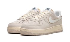 The Nike Air Force 1 Low "Athletic Dept. " is a colorway of the retro basketball shoe with a tan-based, versatile appearance.  From Nike’s “Athletic Department” collection, the Air Force 1 Low seen here features a beige suede construction and white leather Swooshes on either side.  Classic “Nike Air” branding designed in vintage-style lettering is seen on the heel while a “Nike Air Force 1” logo appears on the tongue tag of the beige-colored nylon tongue with exposed foam.  A cream white rubber Retro Basketball Shoes, Retro Basketball, 1 Logo, Nike Air Force 1 Low, Stadium Goods, Air Force 1 Low, Nike Air Force 1, Air Force 1, Nike Air Force