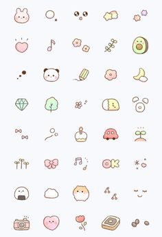 an image of some cute stickers on a white background with the words hello kitty written in