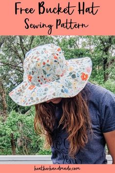 the free bucket hat sewing pattern is easy to sew and can be used for many different types of hats