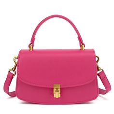 PRICES MAY VARY. Imported Cheap Solid Color Box Bag For Everyday Use, Hot Pink Laptop Bag, Small Hot Pink Purse, Pink Crossbody Bag, Purses For Women, Women Shoulder Bag, Crossbody Bags For Women, Purse Crossbody, Satchel Purse