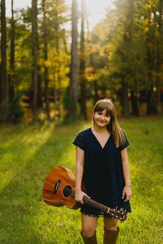 Senior Guitar Photos, Senior Photo With Guitar, Violin Senior Photos, Guitar Senior Pictures