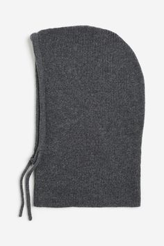 Soft  rib-knit balaclava with a drawstring at front. Knit Balaclava, Knitted Balaclava, Cosy Winter, Winter Gear, Knitted Hood, Womens Cashmere, Lady Grey, Winter Trends, Fashion People