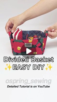 Basket Sewing Pattern, Fabric Basket Tutorial, Advanced Sewing, Basket Diy, Fabric Basket, Quilted Gifts, Fabric Boxes, Sewing Baskets, Small Sewing Projects