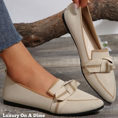 Beige Flat Loafers, Beige Flats For Office In Summer, Comfortable Beige Flat Heel Loafers, Elegant Beige Lace-up Flats, Casual Beige Flats For Fall, Cream Flat Heel Loafers For Summer, Beige Pointed Toe Loafers For Spring, Cream Summer Loafers With Flat Heel, Summer Cream Loafers With Flat Heel