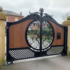 a large gate with an intricate design on it