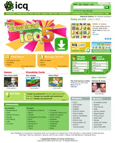 an image of a web page for ice cream