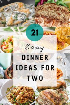 20+ Dinner Ideas For Two Easy Dinner Ideas For Two, Easy Dinners For One, Dinner Ideas For Two, Meals For Three, Nutritious Dinner, Inexpensive Dinners