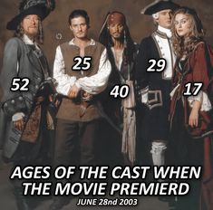 an advertisement for the cast of pirates