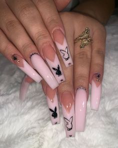 Pretty Nail Ideas Acrylic Coffin, Cute 2023 Nails, Nail Art Designs Baddie, Baddie Long Acrylic Nails, Bad Girl Nails Ideas, Nails Baddie Aesthetic, Nail Designs Baddie, Baddie Nails Ideas, Baddie Acrylic Nails