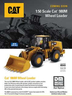 an advertisement for the cat 904m wheel loader