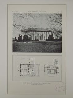 an old house is shown with plans for it