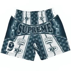 NWT Supreme Por Ciento Logo Print Soccer Shorts (Green) Guaranteed 100% authentic and genuine DEADSTOCK, HARD TO FIND! New / unworn Deadstock F/W 2022 release White polyester athletic knit Allover detailed Supreme 'Por Ciento' print Drawstring adjustable waist, 3 pocket design Comes in original package Relaxed fit Size M Measurements  Waist (flat): 16"  Inseam: 6.75" Rise: 14.25"  Leg Opening: 12.5" Pictures show the exact, actual shorts you will receive. 5 Pictures, Soccer Shorts, Active Wear Shorts, Shorts Men, Printed Drawstring, Green Man, Pocket Design, Mens Bottom, Logo Print