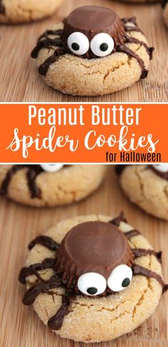 peanut butter spider cookies for halloween